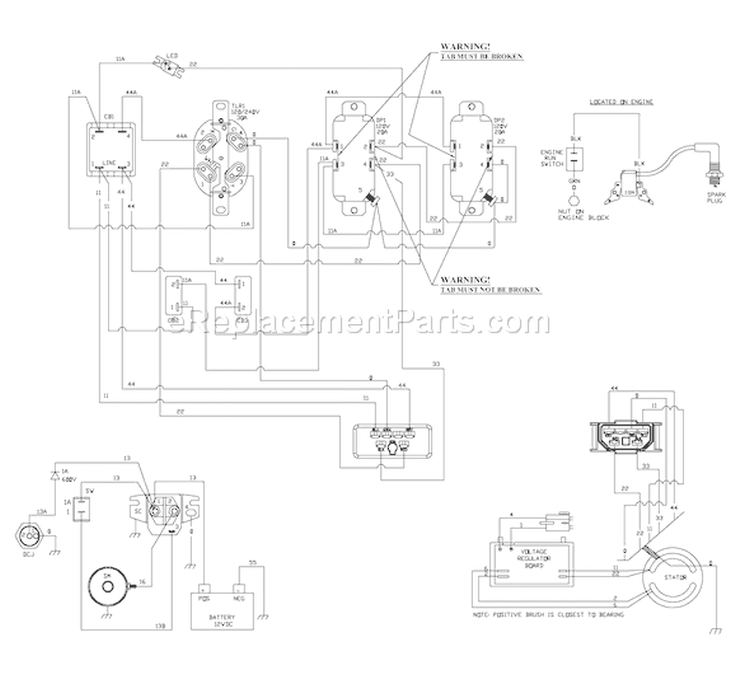 Page F Diagram and Parts List for 030426-0  Briggs and Stratton Generator